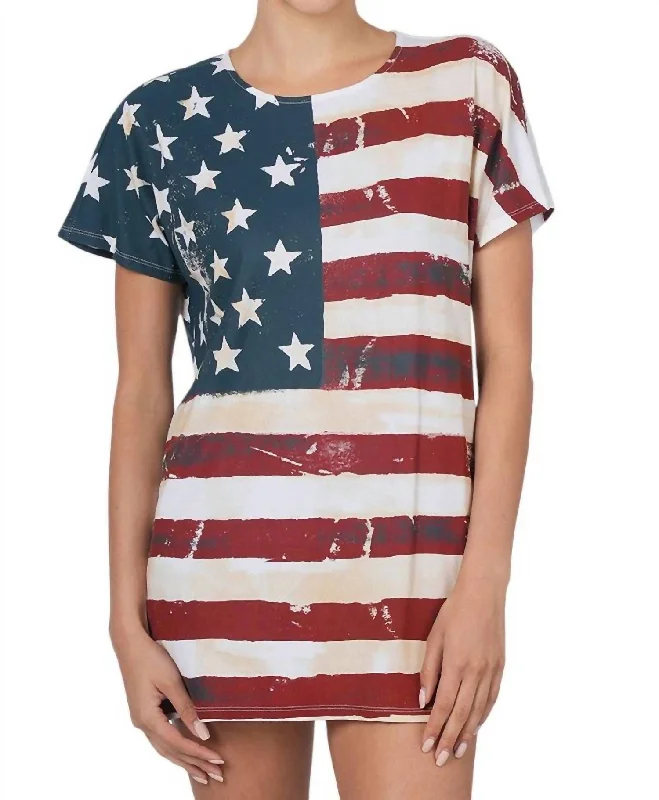 American Flag Short Sleeve Shirt-- Rayon Fabric Velvet Fabric Corduroy Fabric