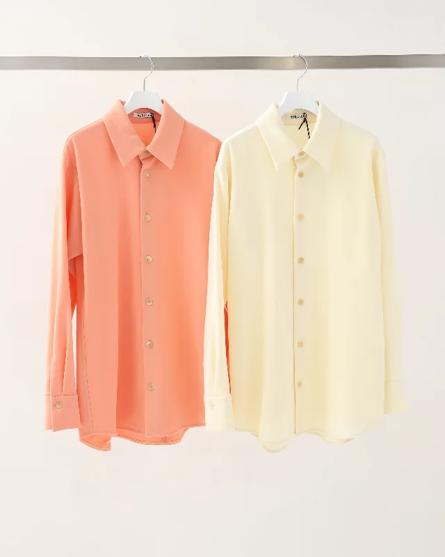 TENSE WOOL DOUBLE CLOTH SHIRT-- Polka Dot Checkered Tartan
