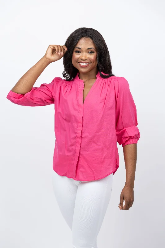 Nic + Zoe Cotton Girlfriend Shirt in Wild Pink-- Lace Blend Ribbed Blend Corduroy Blend Nic + Zoe Cotton Girlfriend Shirt in Wild Pink-- Lace Blend Ribbed Blend Corduroy Blend
