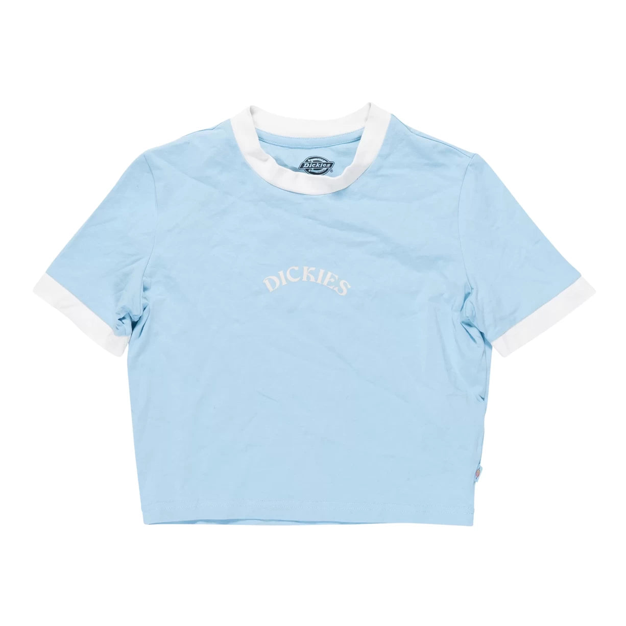 Dickies Logo Cropped T-Shirt - Women's-- Spandex Blend Rayon Blend Denim Blend