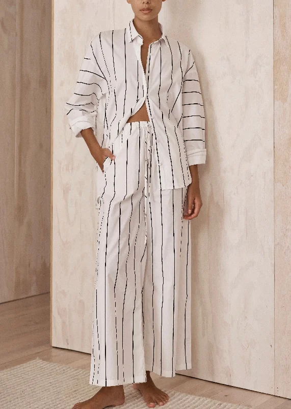 Kiah Stripe Shirt-- Solid Color Striped Floral