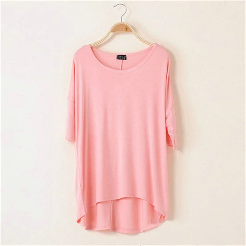 Cotton Casual Women Oversized Batwing Short Sleeve T-shirts Loose Tops Tee 16 Colors-- Welt Pockets Slit Pockets Flap Pockets Cotton Casual Women Oversized Batwing Short Sleeve T-shirts Loose Tops Tee 16 Colors-- Welt Pockets Slit Pockets Flap Pockets