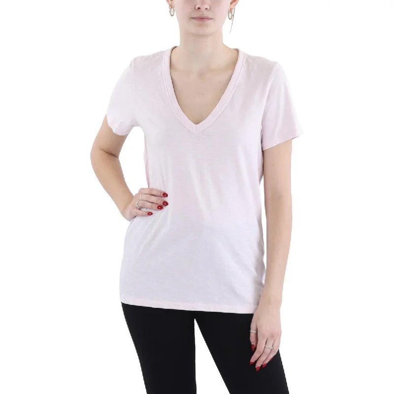 Womens Organic Cotton Slub T-Shirt-- Zippered Front Buttoned Front Snap Front