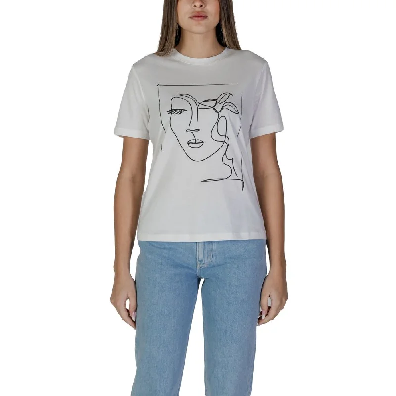 Vila Clothes  Cotton Tops & Women's T-Shirt-- Ribbed T-Shirt High Neck Heavyweight