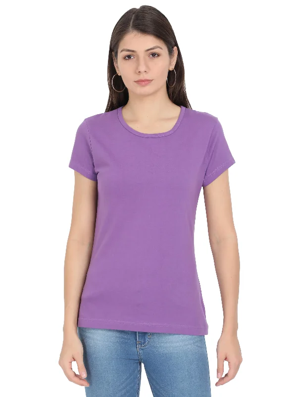 Woodwose Organic Clothing Women's Regular Fit Organic Cotton T-shirt - Lilac-- Cozy Warm Stylish Woodwose Organic Clothing Women's Regular Fit Organic Cotton T-shirt - Lilac-- Cozy Warm Stylish