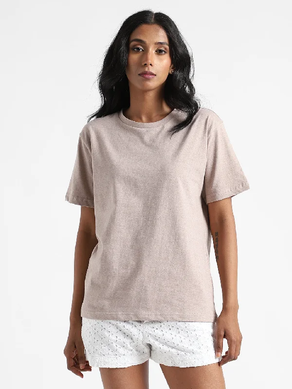 LivBio Women's T-Shirt | Soil Brown | 100% Organic Cotton | Naturally Dyed Fiber | Casual Crew Neck -- Basic T-Shirt Crew Neck Short Sleeve LivBio Women's T-Shirt | Soil Brown | 100% Organic Cotton | Naturally Dyed Fiber | Casual Crew Neck -- Basic T-Shirt Crew Neck Short Sleeve