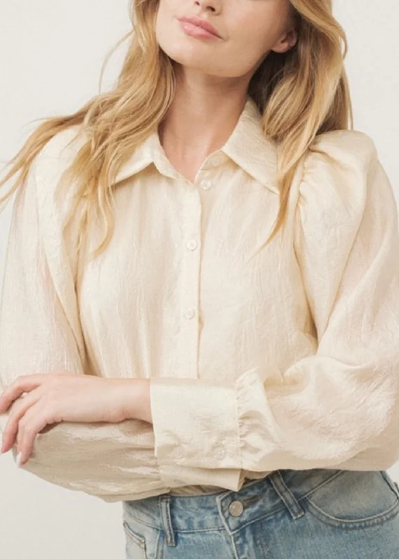 The Ede Shirt-- Spandex Blend Rayon Blend Denim Blend