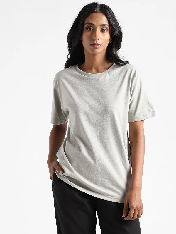 LivBio Women's T-Shirt | Slate Grey | 100% Organic Cotton | Naturally Dyed Fiber | Casual Crew Neck-- Houndstooth Herringbone Solid LivBio Women's T-Shirt | Slate Grey | 100% Organic Cotton | Naturally Dyed Fiber | Casual Crew Neck-- Houndstooth Herringbone Solid