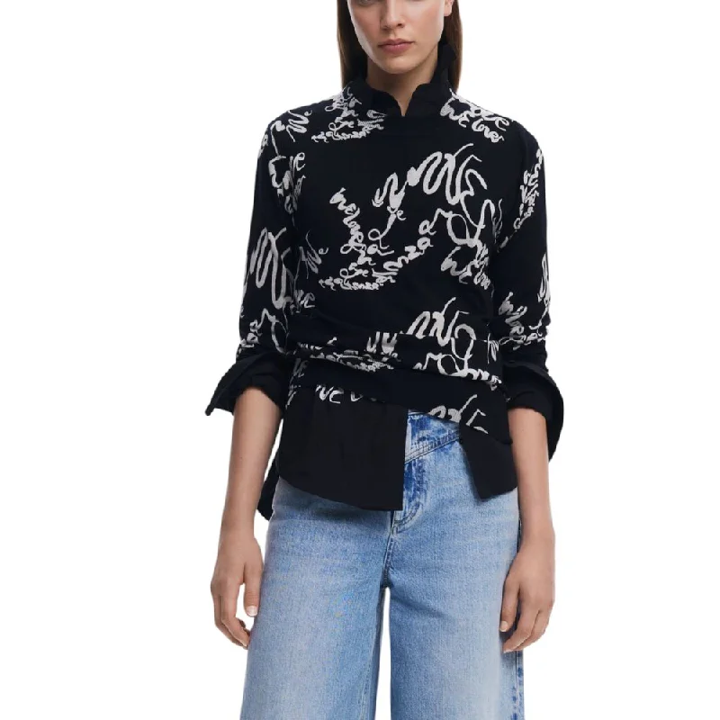 Desigual  Viscose Tops & Women's T-Shirt-- Iron Safe Non-Iron Wrinkle Free
