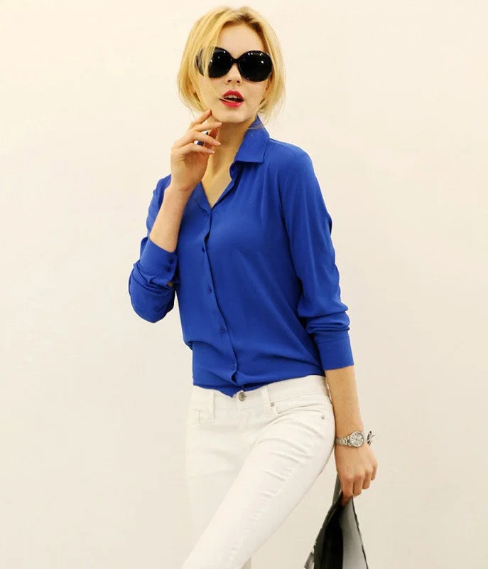 TurnDown Collar blue