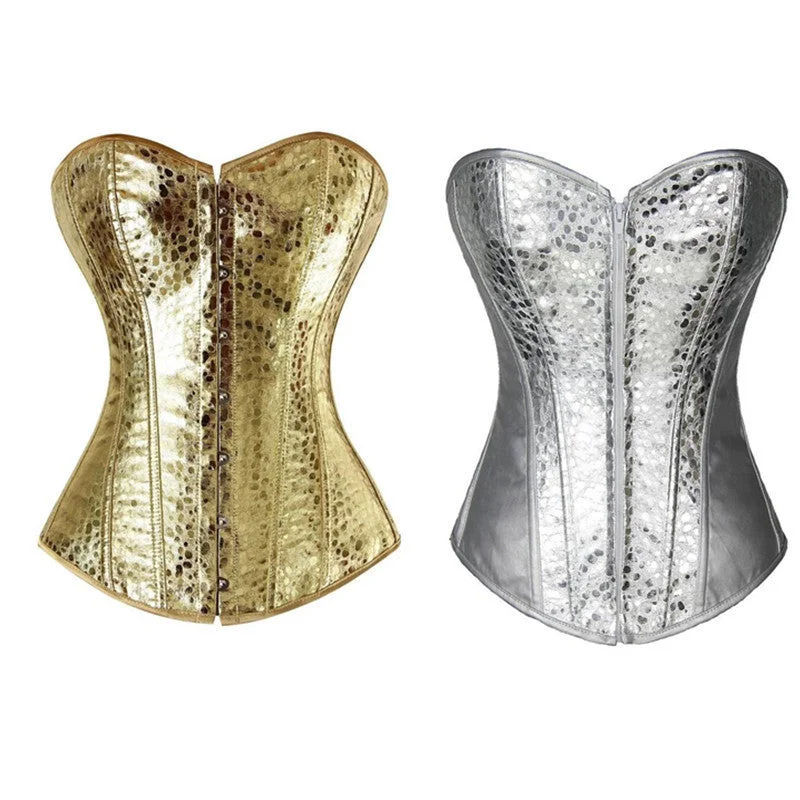 Leather Overbust Corset gold/sliver Showgirl Clubwear Burlesque zipper Costume Lace up Boned Carnival Top Shirt S-2XL-- Terry Blend Velvet Blend Canvas Blend Leather Overbust Corset gold/sliver Showgirl Clubwear Burlesque zipper Costume Lace up Boned Carnival Top Shirt S-2XL-- Terry Blend Velvet Blend Canvas Blend