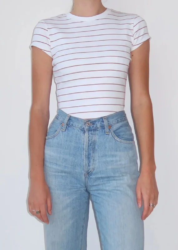 Fawn Shirt with Cap Sleeves-- Collared Crew Neck Turtle Neck