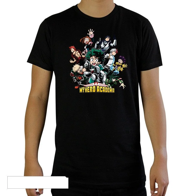 Heroes T-Shirt - My Hero Academia - Men-- Collared Crew Neck Turtle Neck