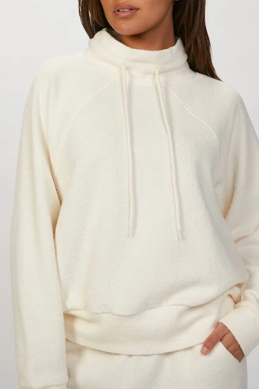Maceo Sweat 4.0 Shirt In Ivory-- Solid Print Embellished