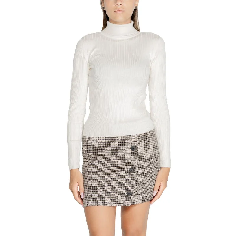 Jacqueline De Yong  Viscose Tops & Women's T-Shirt-- Ribbed Striped Patterned