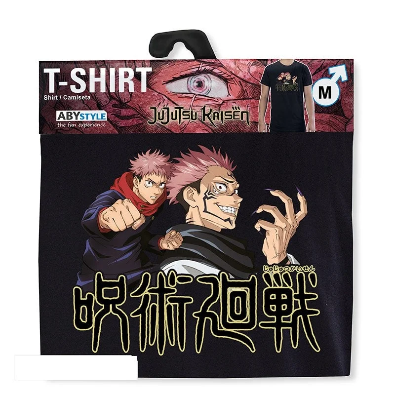 Itadori and Sukuna T-Shirt - Jujutsu Kaisen - Men-- Lace Blend Ribbed Blend Corduroy Blend Itadori and Sukuna T-Shirt - Jujutsu Kaisen - Men-- Lace Blend Ribbed Blend Corduroy Blend