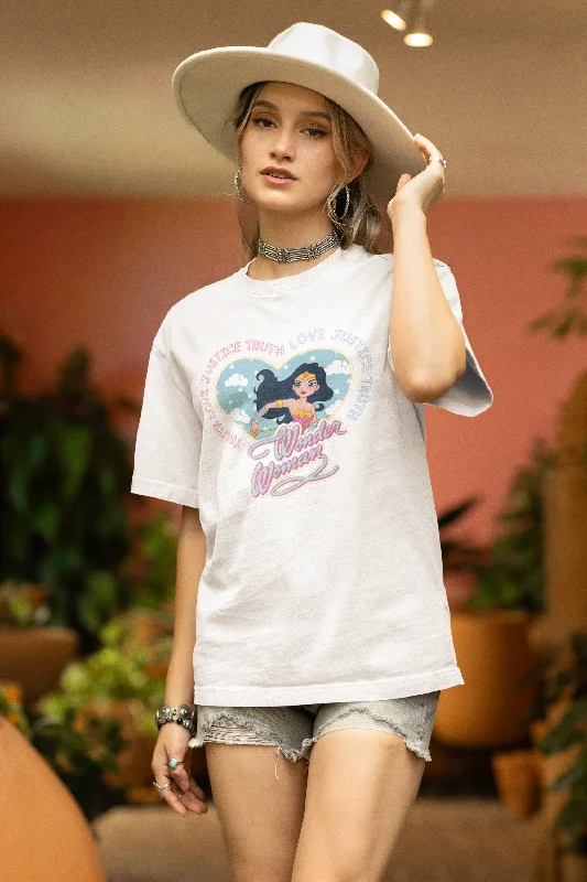 Official Wonder Woman Truth Love Oversize T-shirt-- Elasticated Padded Insulated