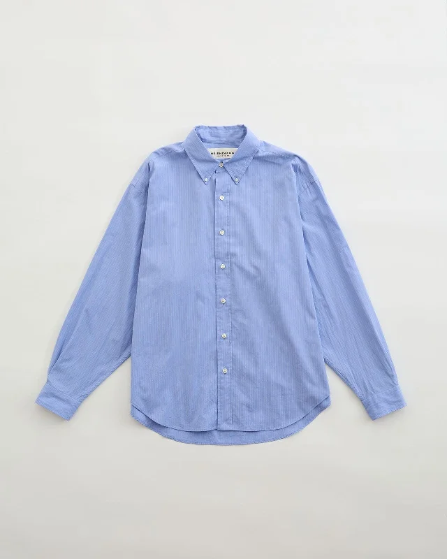 STRIPED DADDY SHIRT-- Mesh Fabric Canvas Fabric Denim Fabric