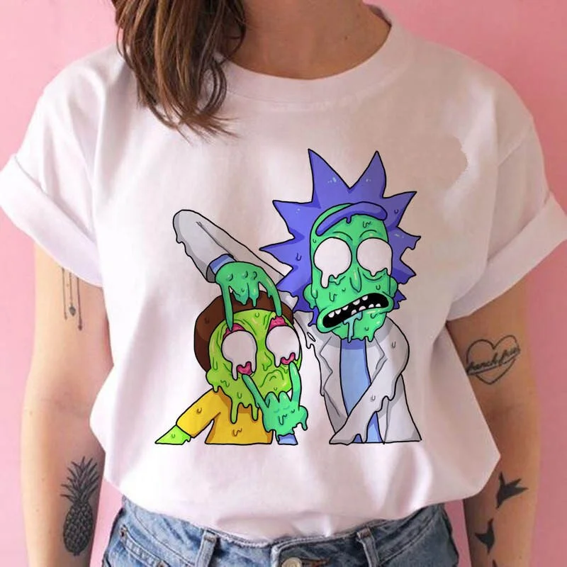 Women's Rick and Morty Season 4 Funny T Shirt Girl Casual Short Sleeve Harajuku Cartoon Tshirt Female Print Graphic Clothing-- Cotton Fabric Linen Fabric Terry Fabric Women's Rick and Morty Season 4 Funny T Shirt Girl Casual Short Sleeve Harajuku Cartoon Tshirt Female Print Graphic Clothing-- Cotton Fabric Linen Fabric Terry Fabric