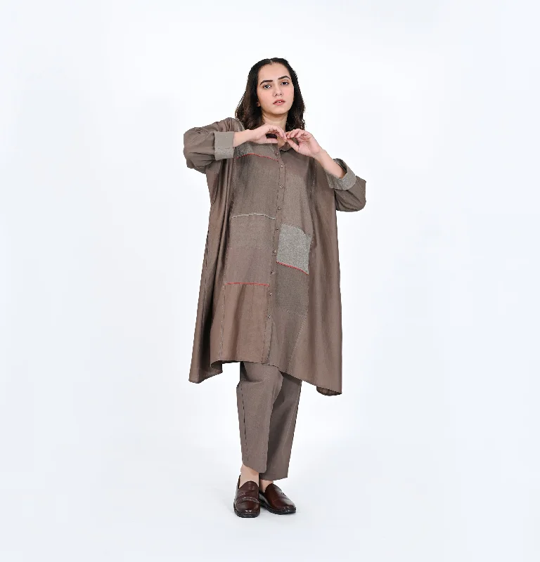Zari Toned Shirt-- Satin Fabric Silk Fabric Chiffon Fabric