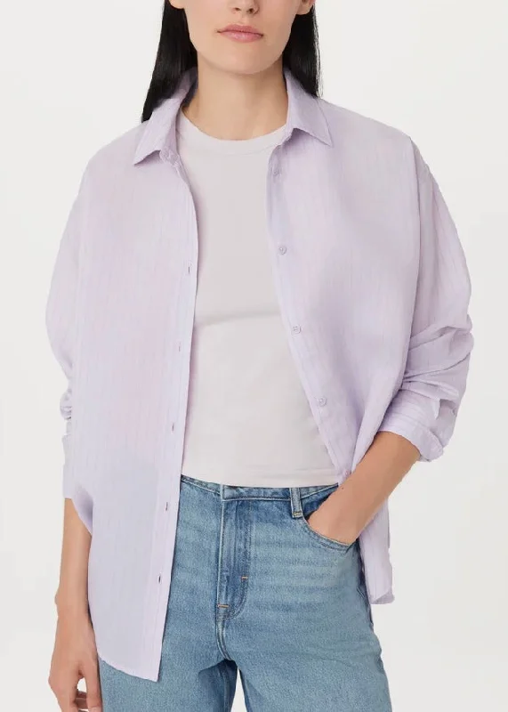 The Textured Sheer Shirt-- Polka Dot Checkered Tartan