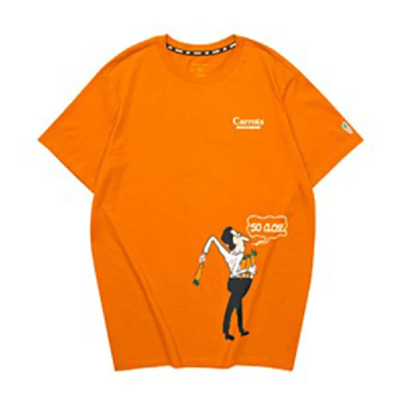 Carrot-themed Cartoon Print Short-Sleeve Couple T-shirt-- Houndstooth Herringbone Solid Carrot-themed Cartoon Print Short-Sleeve Couple T-shirt-- Houndstooth Herringbone Solid