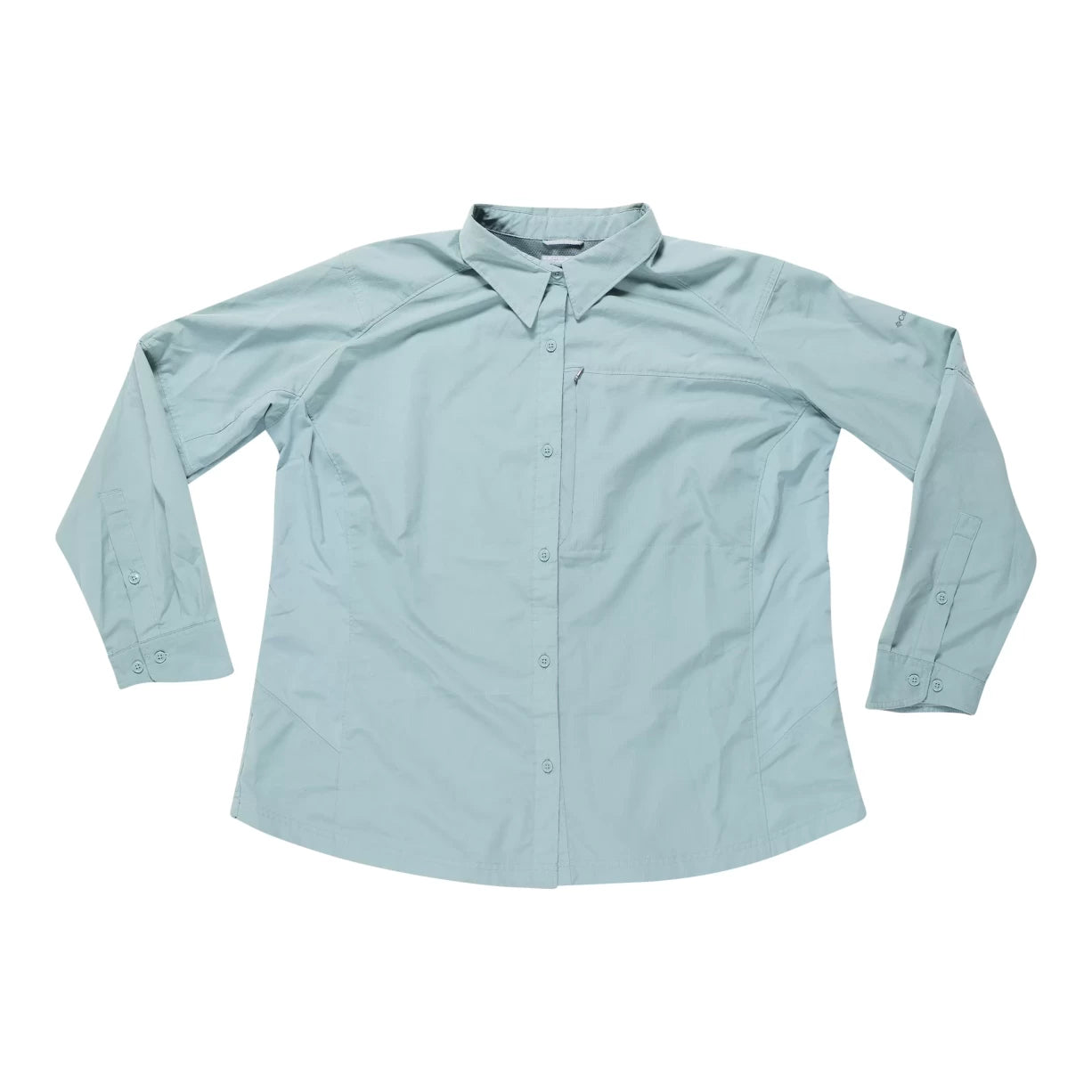 Columbia Omni Shade Button Down Long Sleeve Shirt - Women's-- Silk Blend Satin Velvet Columbia Omni Shade Button Down Long Sleeve Shirt - Women's-- Silk Blend Satin Velvet