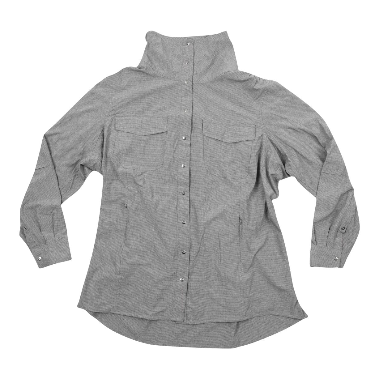 Duluth Trading Co Button Down Technical Shirt - Women's-- Seamless Knitted Crochet