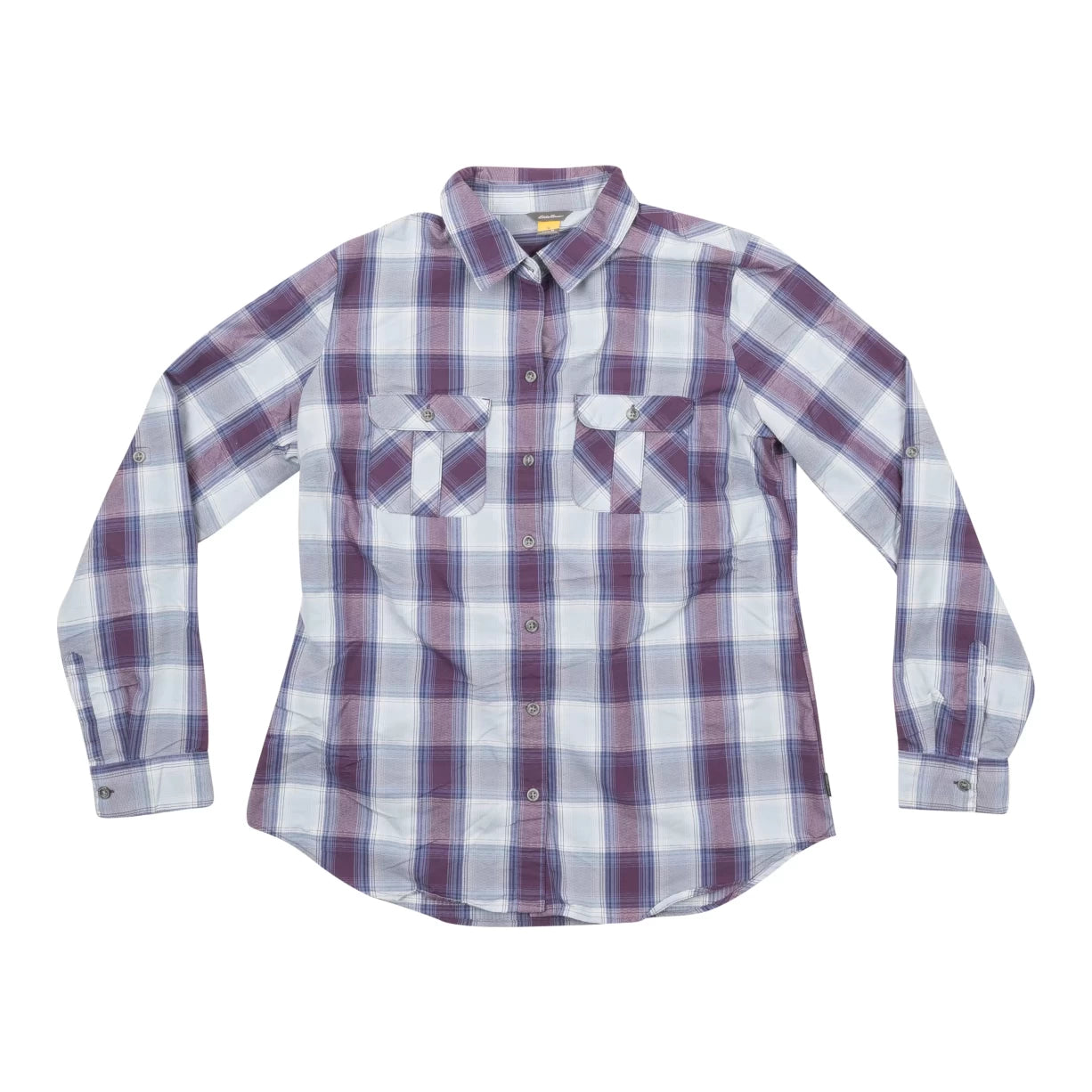 Eddie Bauer Long Sleeve Plaid Button Shirt - Women's-- Anti-Shrink Durable Soft