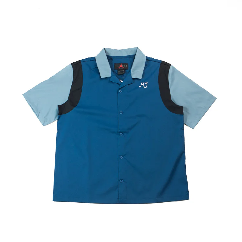 Wmns Jordan Button Down Shirt (Sky J French Blue/Ozone Blue/Black)-- Layered Multi-layer Single Layer Wmns Jordan Button Down Shirt (Sky J French Blue/Ozone Blue/Black)-- Layered Multi-layer Single Layer