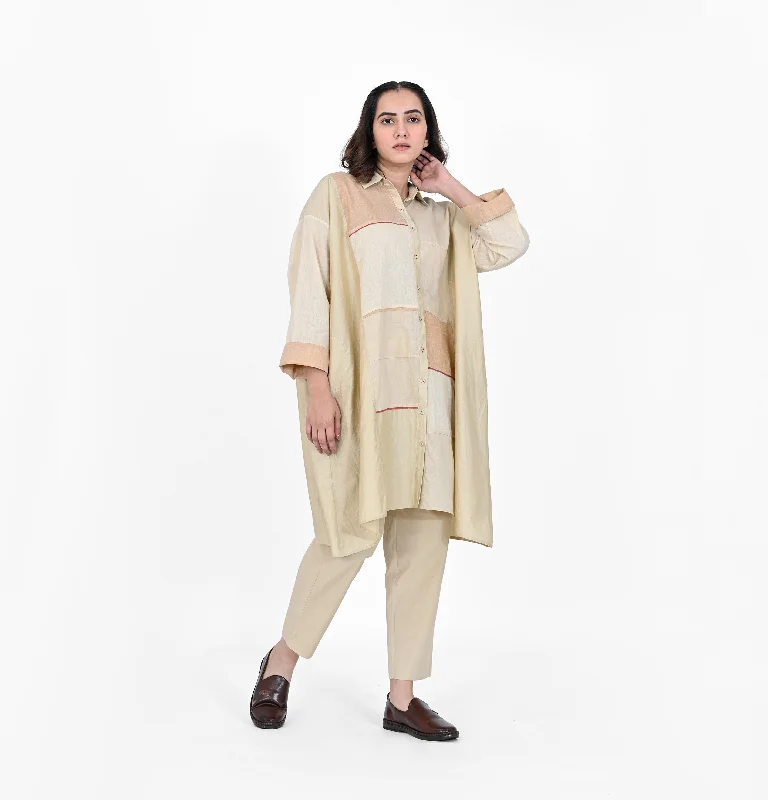 Zari Toned Shirt-- Cotton Fabric Linen Fabric Terry Fabric
