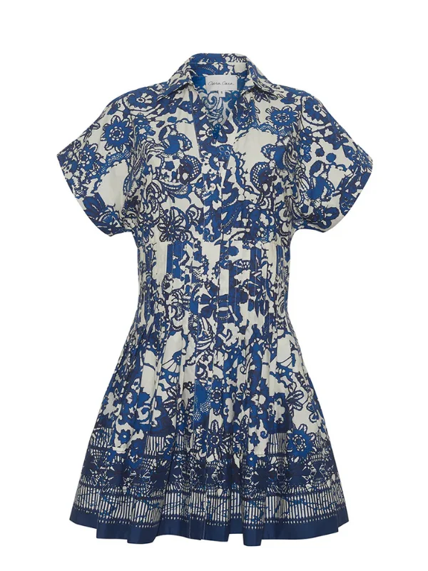 Nash Mini Dress in Dentelle Blue Stylish Sweetheart Mini Dress