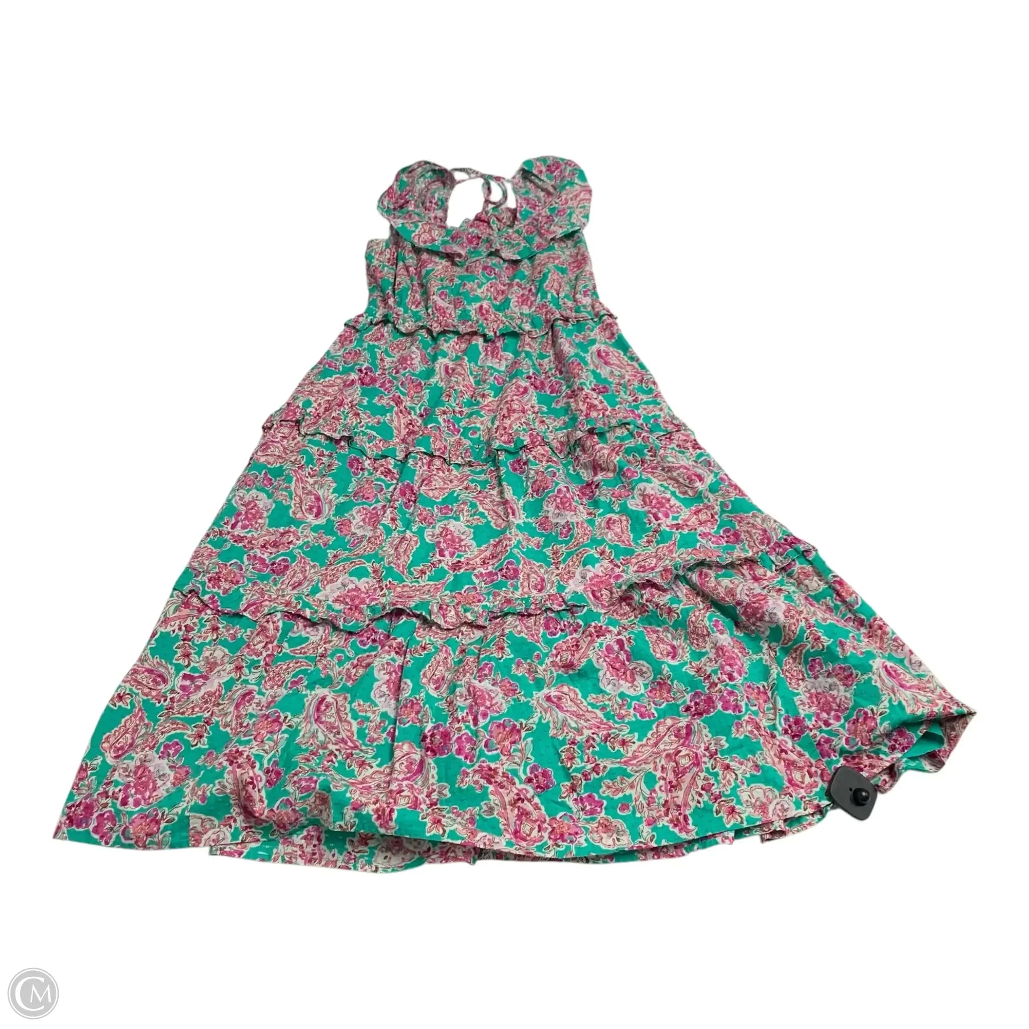 Dress Casual Maxi By J. Crew In Green & Pink, Size: M Turtleneck Warm Winter