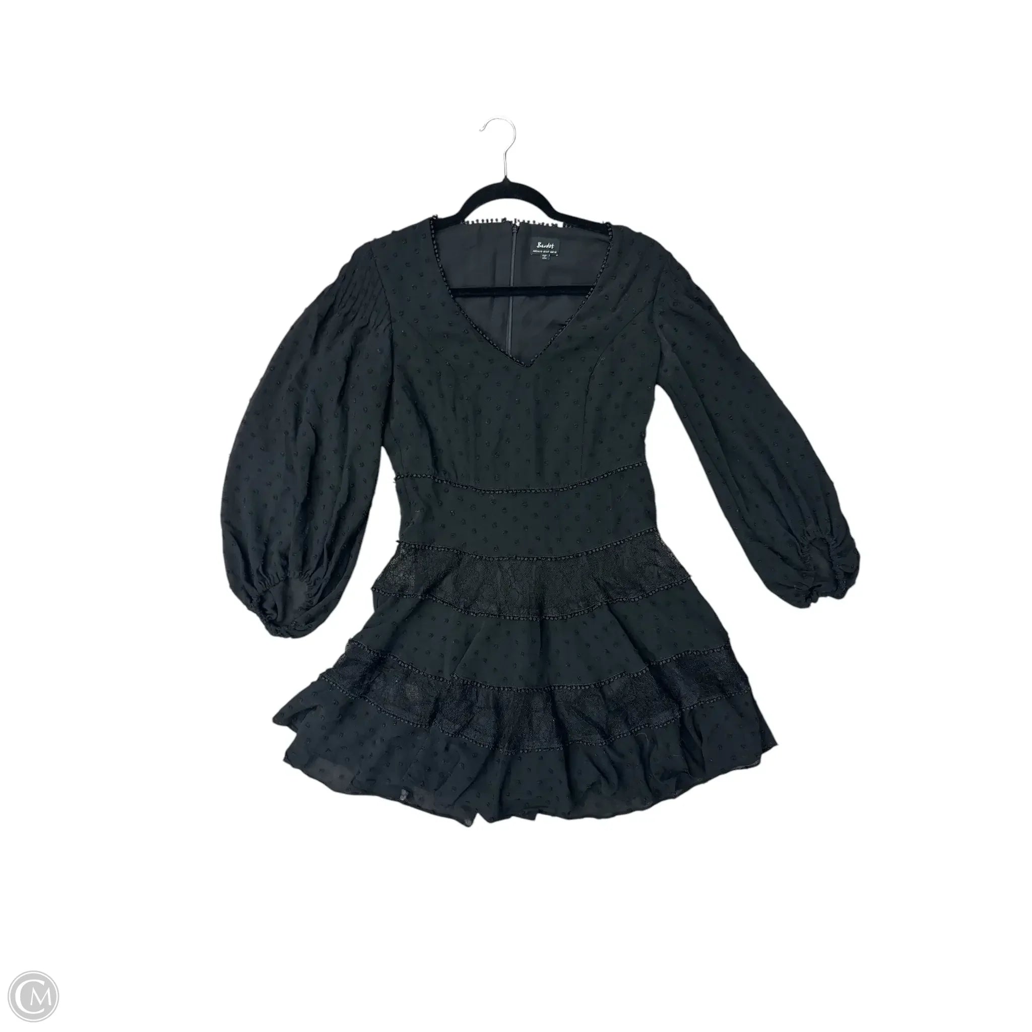 Dress Party Midi By Bardot In Black, Size: 6 Floral Print girly