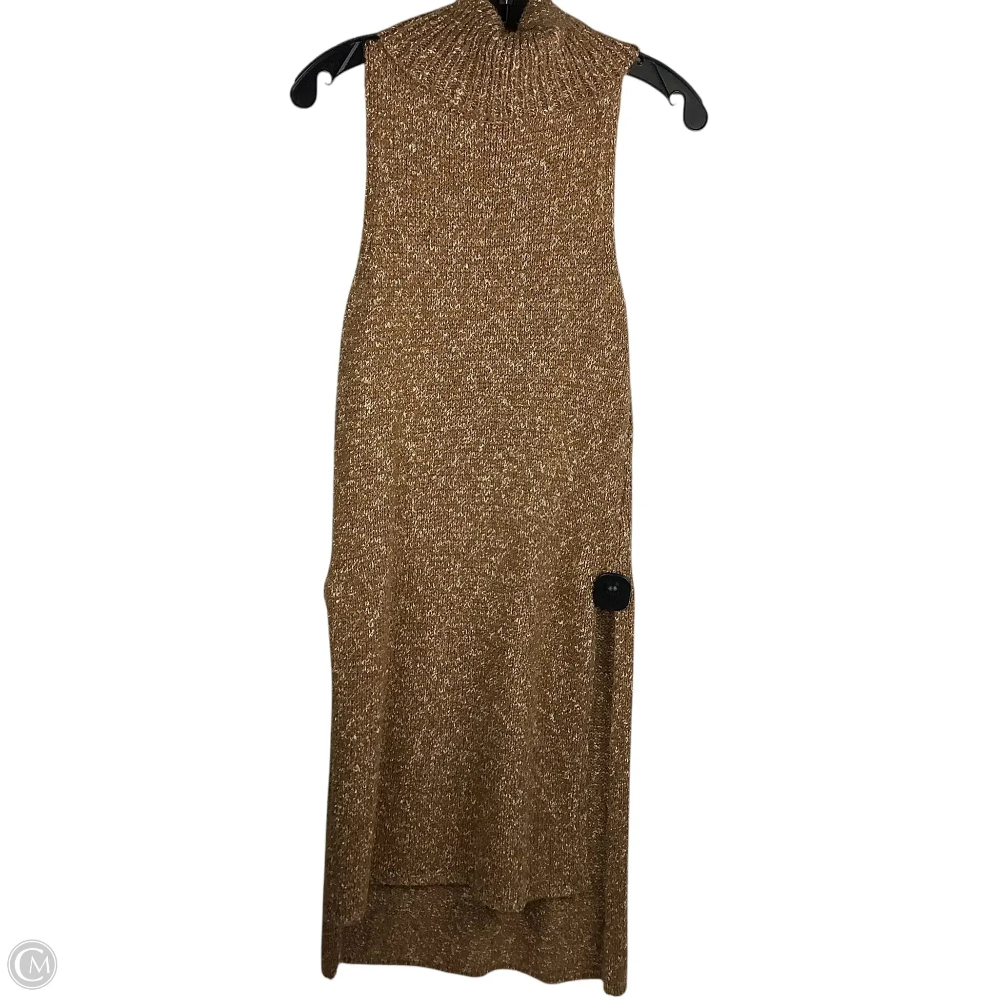 Dress Sweater By Anthropologie In Tan, Size: Xs Bodycon Club Sequined