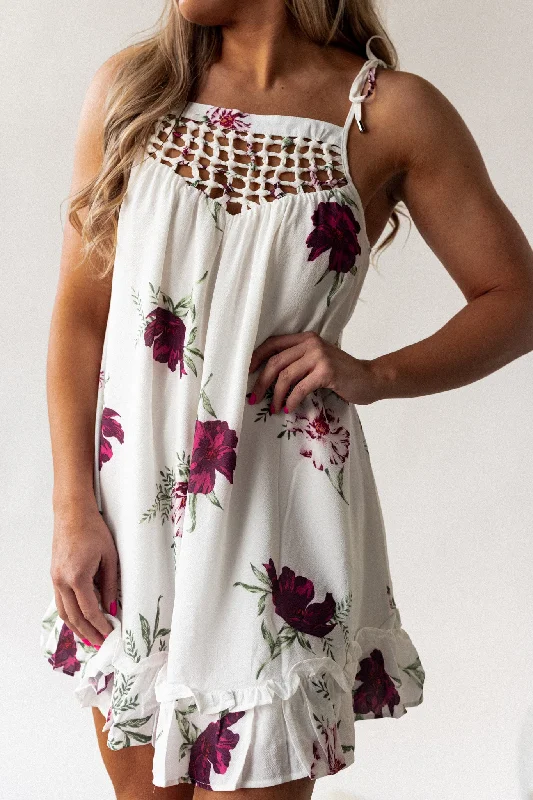 Summer Daydream Floral Mini Dress FINAL SALE Elegant Silk Mini Dress