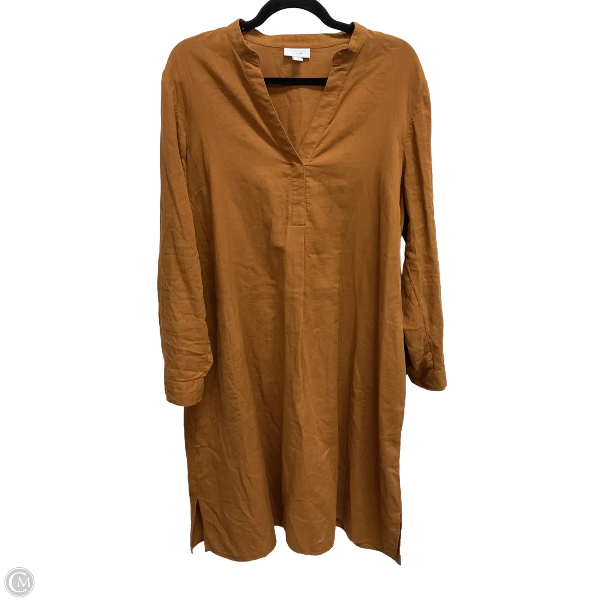 Dress Casual Midi By Pure Jill In Gold, Size: L Tunics Hiking breathable