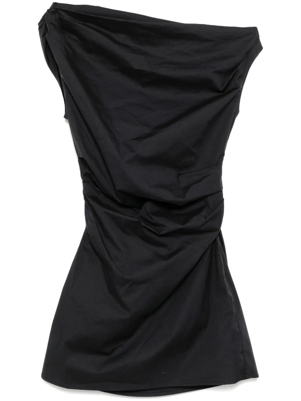 Phare Mini Dress in Black Comfortable Off-Shoulder Mini Dress