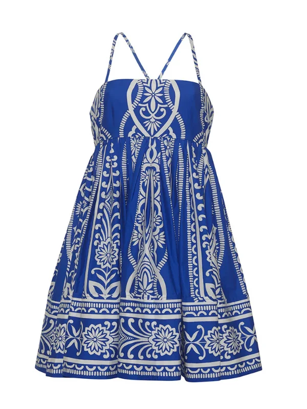 Leo Mini Dress in Rowan Cobalt Elegant Sequin Mini Dress
