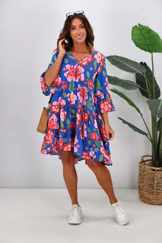 Dreamcatcher Lana Mini Dress Floral Trendy Off-Shoulder Dress Mini