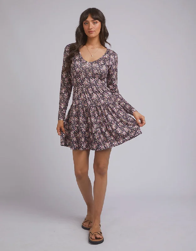 All About Eve Louise Ditsy LS Mini Dress Floral Fashionable Mini Dress with Slits
