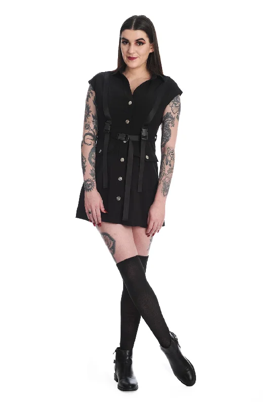 GINEVRA CARGO MINI DRESS Stylish Short-Sleeve Mini Dress