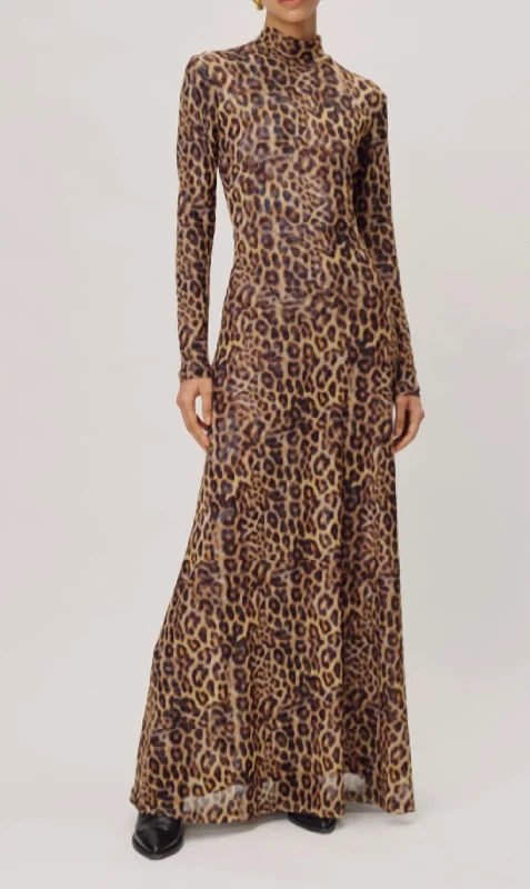 Ember Dress In Leopard Tunics Evening elegant