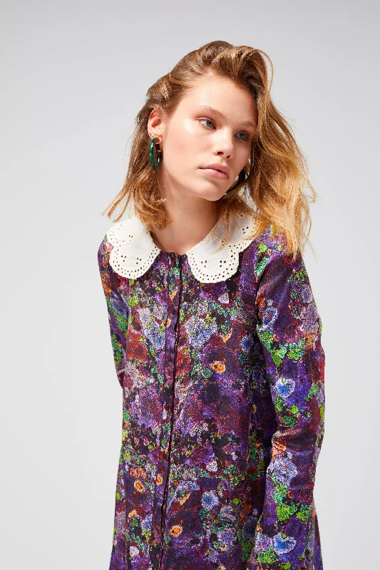 Java dress in Purple Lichen print Tunics Business professional