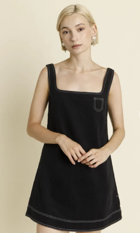 Contrast Stitch Mini Dress Fashionable Lace Mini Dress
