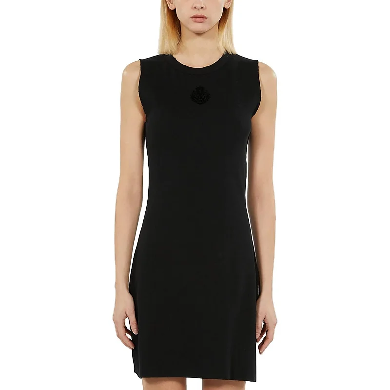 Womens Above Knee Ribbed Mini Dress Tunics Ceremony elegant
