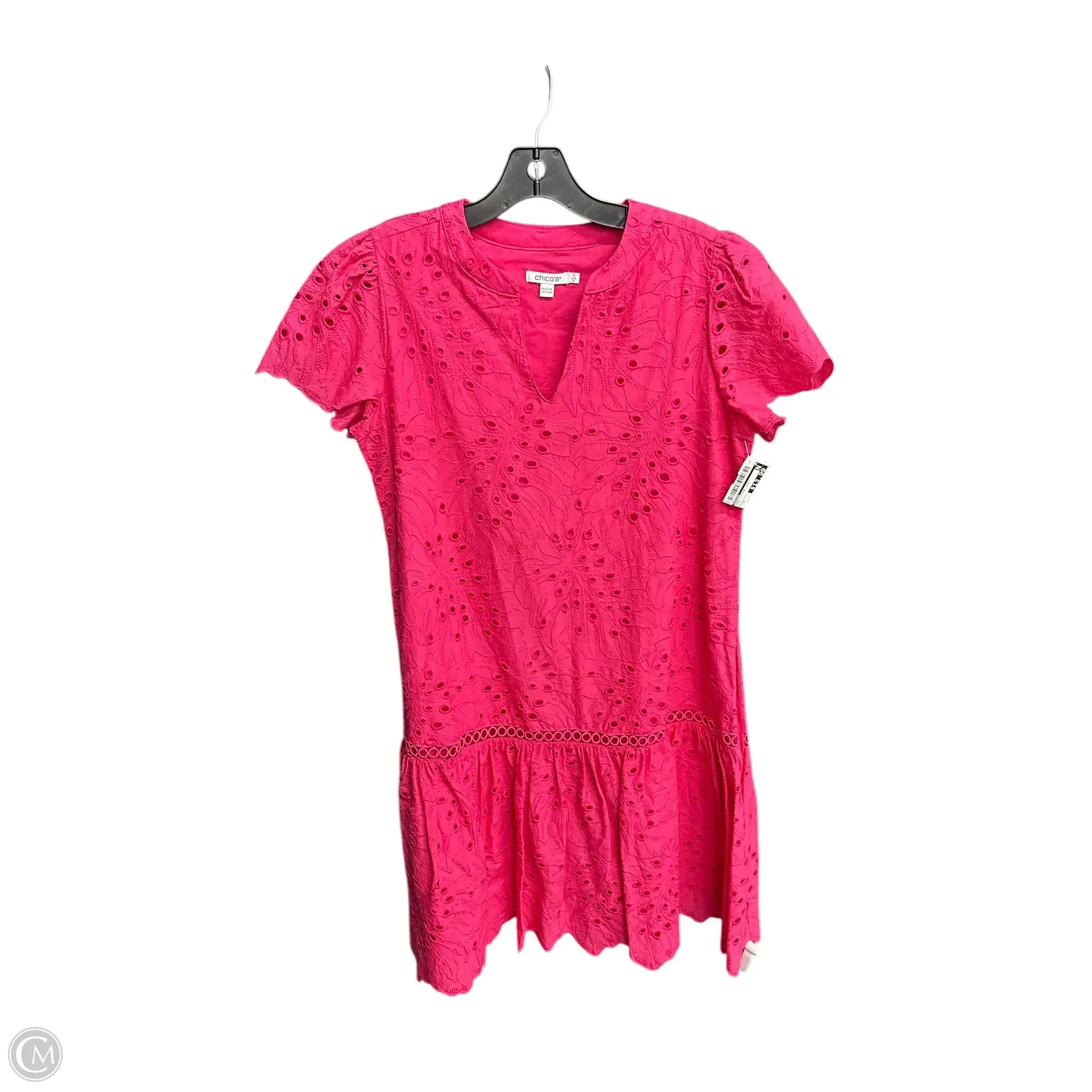 Dress Casual Short By Chicos In Pink, Size: S Tunics Silk luxurious