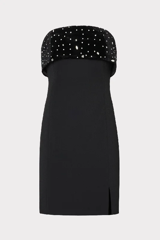 Indy Crystal Embellished Mini Dress A-Line Day Work