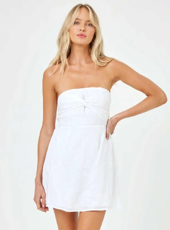 L*Space Women's Under The Sun Mini Dress - White Stylish Summer Mini Dress