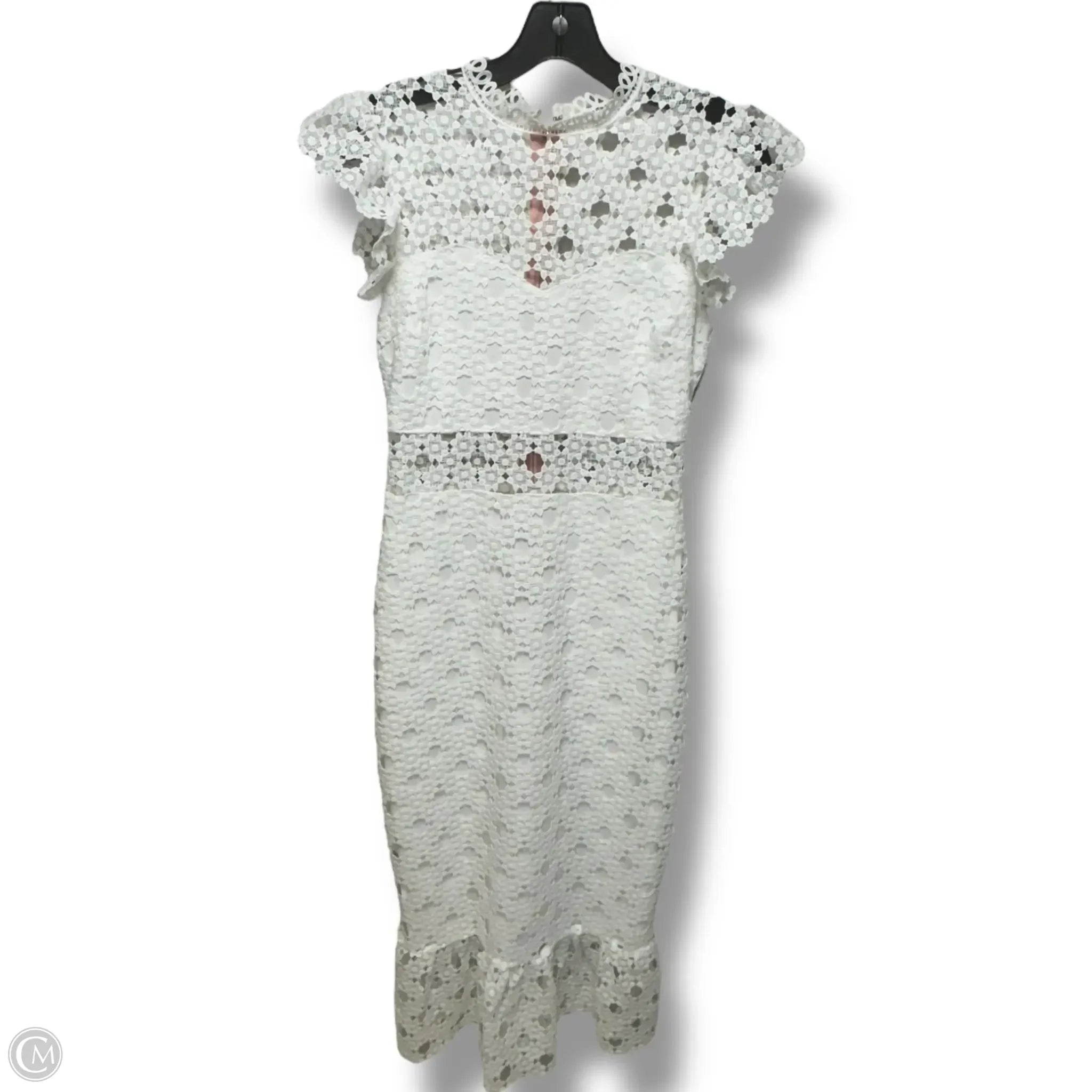 Dress Casual Midi By just me In White, Size: S Tunics Bridal satin